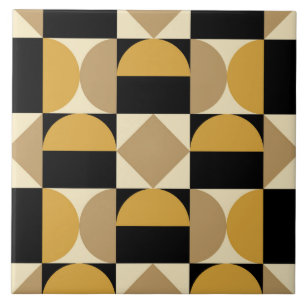 Mod 1970s Retro Style Geometric Design Fliese