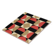 Mod 1970s Retro Style Geometric Design Fliese (Seite)