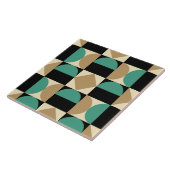 Mod 1970s Retro Style Geometric Design Fliese (Seite)