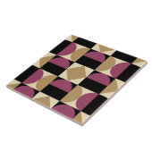 Mod 1970s Retro Style Geometric Design Fliese (Seite)