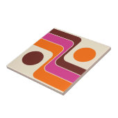 Mod 1970s Retro Style Geometric Design Fliese (Seite)