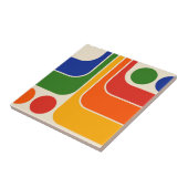 Mod 1970s Retro Style Geometric Design Fliese (Seite)