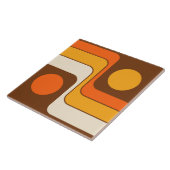 Mod 1970s Retro Style Geometric Design Fliese (Seite)