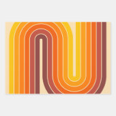 Mod 1970s Retro Style Geometric Design Geschenkpapier Set (Vorderseite 3)