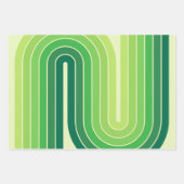 Mod 1970s Retro Style Geometric Design Geschenkpapier Set (Vorderseite)