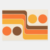 Mod 1970s Retro Style Geometric Design Geschenkpapier Set (Vorderseite)