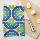 Mod 1970s Retro Style Geometric Design Geschirrtuch (Viertel Falte)