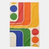 Mod 1970s Retro Style Geometric Design Geschirrtuch (Vertikal)
