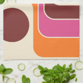 Mod 1970s Retro Style Geometric Design Geschirrtuch (Gefaltet)