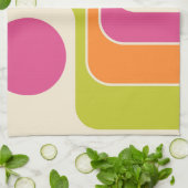 Mod 1970s Retro Style Geometric Design Geschirrtuch (Gefaltet)