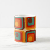 Mod 1970s Retro Style Geometric Design Kaffeetasse (Mittel)