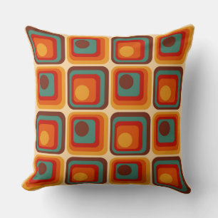 Mod 1970s Retro Style Geometric Design Kissen