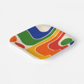 Mod 1970s Retro Style Geometric Design Pappteller (Gewinkelt)