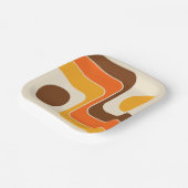 Mod 1970s Retro Style Geometric Design Pappteller (Gewinkelt)