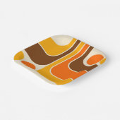 Mod 1970s Retro Style Geometric Design Pappteller (Gewinkelt)