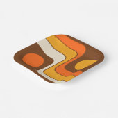 Mod 1970s Retro Style Geometric Design Pappteller (Gewinkelt)