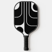 Mod 1970s Retro Style Geometric Design Pickleball Schläger (Vorderseite)
