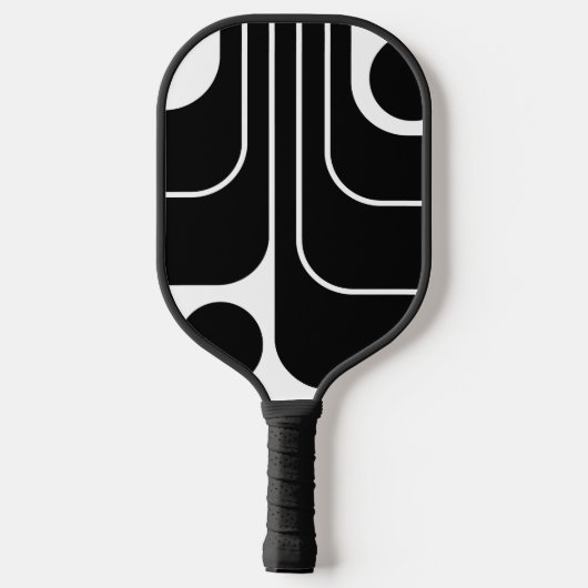 Mod 1970s Retro Style Geometric Design Pickleball Schläger (Rückseite)