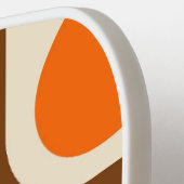 Mod 1970s Retro Style Geometric Design Pickleball Schläger (Linke Seite)