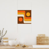 Mod 1970s Retro Style Geometric Design Poster (Küche)