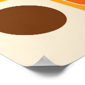 Mod 1970s Retro Style Geometric Design Poster (Ecke)