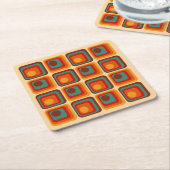 Mod 1970s Retro Style Geometric Design Rechteckiger Pappuntersetzer (angewinkelt)