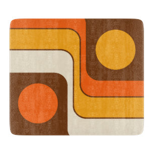 Mod 1970s Retro Style Geometric Design Schneidebrett