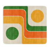 Mod 1970s Retro Style Geometric Design Schneidebrett (Vorderseite)