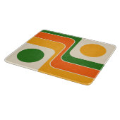 Mod 1970s Retro Style Geometric Design Schneidebrett (Ecke)