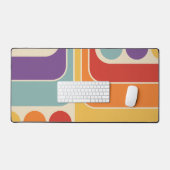 Mod 1970s Retro Style Geometric Design Schreibtischunterlage (Tastatur & Maus)