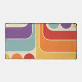 Mod 1970s Retro Style Geometric Design Schreibtischunterlage (Vorderseite)