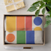 Mod 1970s Retro Style Geometric Design Seidenpapier (Geschenk)