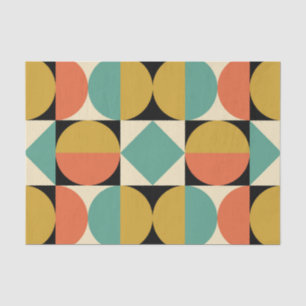 Mod 1970s Retro Style Geometric Design Seidenpapier