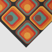 Mod 1970s Retro Style Geometric Design Seidenpapier (Ausschnitt)