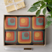 Mod 1970s Retro Style Geometric Design Seidenpapier (Geschenk)