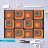 Mod 1970s Retro Style Geometric Design Seidenpapier (Handwerk)