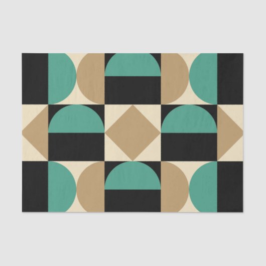 Mod 1970s Retro Style Geometric Design Seidenpapier (Vorderseite)