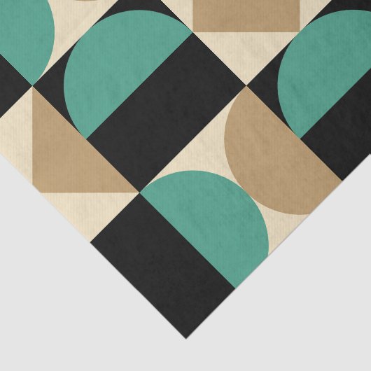 Mod 1970s Retro Style Geometric Design Seidenpapier (Ausschnitt)