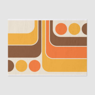 Mod 1970s Retro Style Geometric Design Seidenpapier