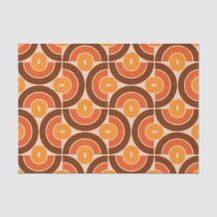 Mod 1970s Retro Style Geometric Design Seidenpapier
