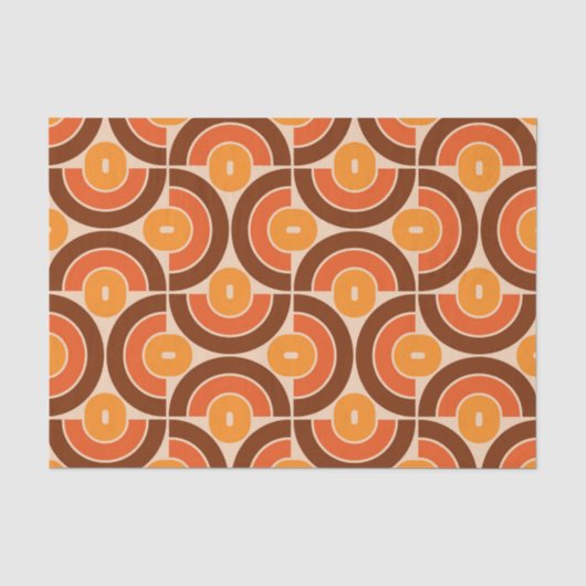 Mod 1970s Retro Style Geometric Design Seidenpapier (Vorderseite)