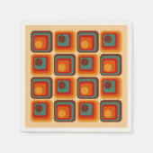 Mod 1970s Retro Style Geometric Design Serviette (Vorderseite)