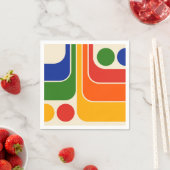 Mod 1970s Retro Style Geometric Design Serviette (Beispiel)