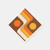 Mod 1970s Retro Style Geometric Design Serviette (Ecke)