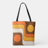 Mod 1970s Retro Style Geometric Design Tasche (Rückseite)