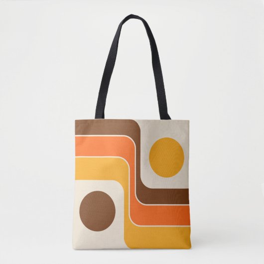 Mod 1970s Retro Style Geometric Design Tasche (Vorderseite)