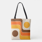 Mod 1970s Retro Style Geometric Design Tasche (Rückseite)