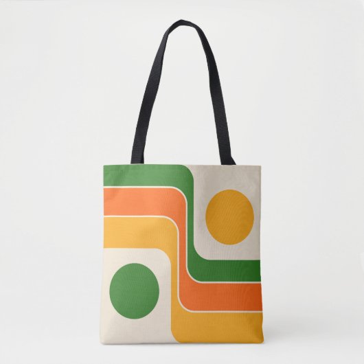 Mod 1970s Retro Style Geometric Design Tasche (Vorderseite)