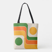 Mod 1970s Retro Style Geometric Design Tasche (Rückseite)