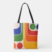 Mod 1970s Retro Style Geometric Design Tasche (Rückseite)
